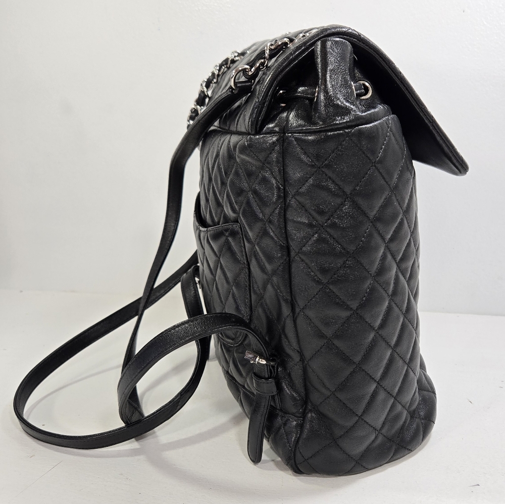 Chanel Urban Spirit Black Quilted Lambskin Large Backpack Bag - Picture 6 of 17